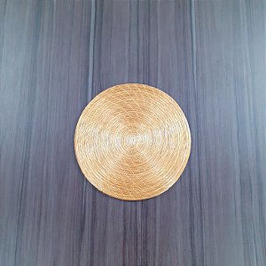 Sousplat 20 cm (Porta panela) Capim Dourado e Fio Dourado  Cód. SO5