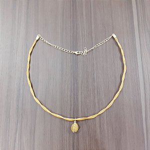 Gargantilha Capim Dourado Cód. G9 - Hipoalergênico
