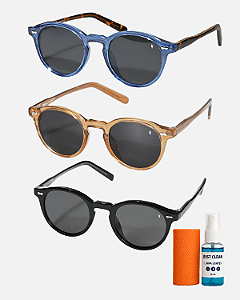KIT 3 ÓCULOS MACAU + Limpa lentes brinde