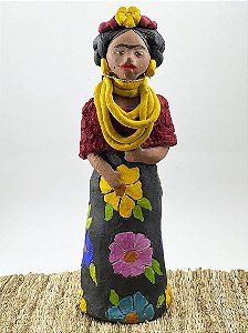 Frida Kahlo em Cerâmica Elizabeth Marques - 29cm