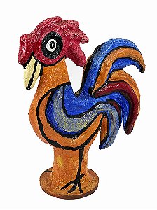 Galo de João Neto em Papel Machê - 20cm