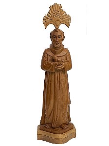São Francisco em madeira de Raimundo Nonato - 54cm