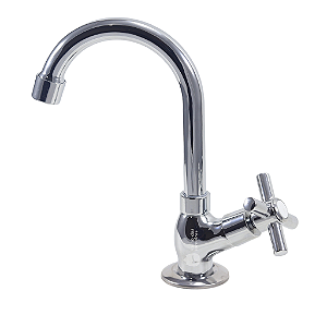 Torneira Inox Bancada Metal Bica Móvel Pia Banheiro C-34