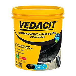 Primer Asfáltico Á Base De Água Vedacit 900Ml