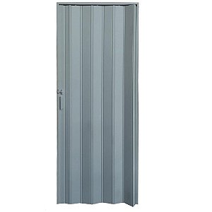 Porta Sanfonada Pvc 210X84Cm Cinza Bariri