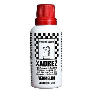 Corante Líquido Xadrez Vermelho 50Ml Xadrez