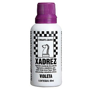 Corante Líquido Xadrez Violeta 50Ml Xadrez - ConstruMaia - Tudo para sua  construção da base ao acabamento.