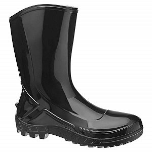 Bota Pvc C/ Forro Interno Cabedal Preta 40 Marluvas