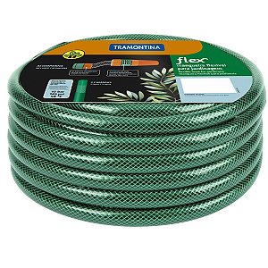 Mangueira Jardim 1/2" 25Mt Flex Verde C/ Eng. Tramontina