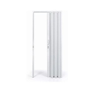 Porta Sanfonada Pvc 210X96Cm Branco Neve Plasflex