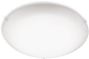 Plafon Redondo 25Cm 1Xe-27 Ac. Cristal Branco Blumenau