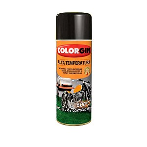 Tinta Spray Alta Temperatura Preto Fosco 360Gr Colorgin