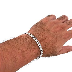 Pulseira Grumet Masculina Prata 925 6mm