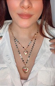 COLAR DUPLO OLHO GREGO PINK