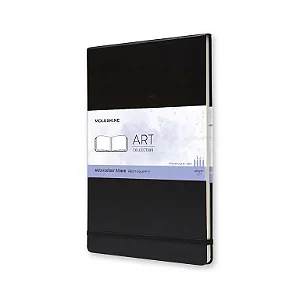 CADERNO AQUARELA MOLESKINE CAPA DURA S PAUTA A4 PRETO