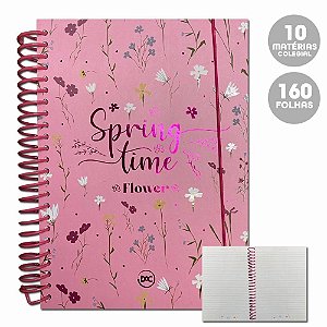 CADERNO ARG COLEGIAL FLOWER 10 MAT 177X240
