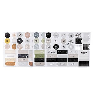 KIT 4 CARTELAS DE ADESIVOS COZY