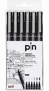 ESTOJO PIN-200 UNI PIN PRETA COM 6 UN