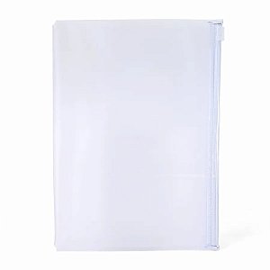 PASTA PLASTICA TRANSPARENTE COM ZIPER