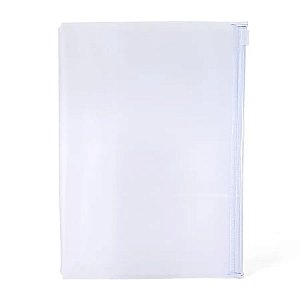 PASTA PLASTICA TRANSPARENTE COM ZIPER