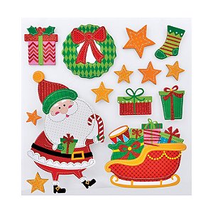 CARTELA ADESIVOS NATAL 31X30 CM