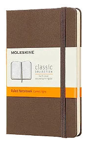 CADERNO MOLESKINE MARROM TERRA CAPA DURA PAUTADO