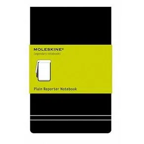 CADERNO MOLESKINE REPORTER SEM PAUTA PRETO