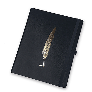 CADERNO SYSTEM FLEX ULTRA NOIR PENA