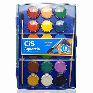 ESTOJO AQUARELA MULTICOR COM 18 CORES