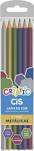 LAPIS DE COR CRIATIC METALICO COM 6 UN
