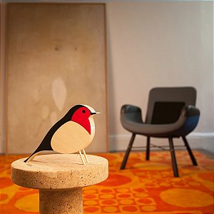 ESCULTURA DE MADEIRA PASSARO ROLINHA