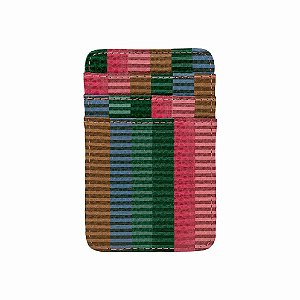PORTA CARTOES JACQUARD STRIPE