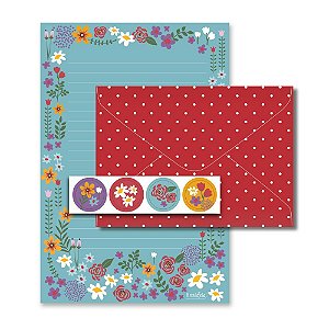 PAPEL DE CARTA 4 UNID CAMPESTRE