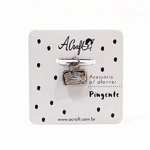 PINGENTE PLANNER PRATA MALA DE VIAGEM