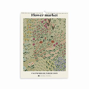 CALENDARIO DE PAREDE 2024 FLOWER MARKET