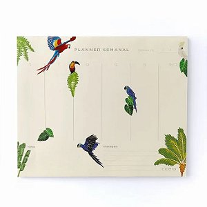 PLANNER PERM BLOCO PASSAROS SEMANAL 24X20