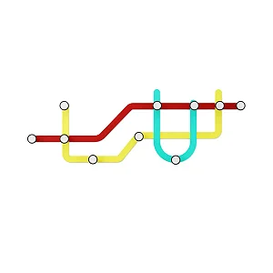 CABIDE DE PAREDE SUBWAY MULTI-COLORIDO