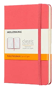 CADERNO MOLESKINE ROSA MARGARIDA CAPA DURA PAUTADO