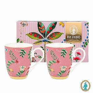CONJUNTO CANECAS GRANDE ROSA