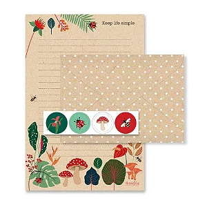 PAPEL DE CARTA LOVE GARDEN KRAFT