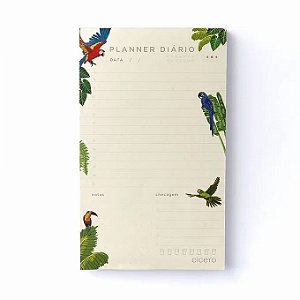 PLANNER PERM BLOCO PASSAROS DIARIO 12X20