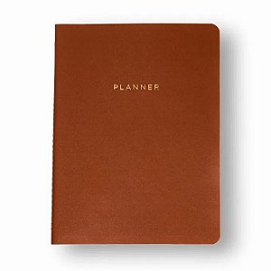 PLANNER PERMANENTE MENSAL REVISTA 19X25 CARAMELO