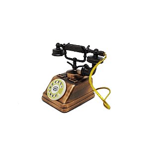 APONTADOR TELEFONE FIO DOURADO
