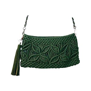 BOLSA MACRAME VERDE MILITAR