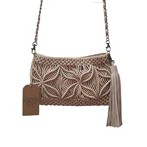 BOLSA MACRAME AREIA