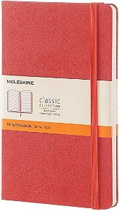MOLESKINE CLASSICO LARANJA CAPA DURA PAUTADO