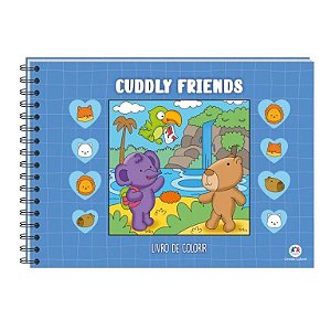 LIVRO DE COLORIR CUDDLY FRIENDS GRANDE 48PG 37X26