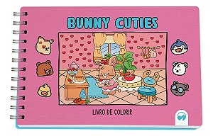 LIVRO COLORIR BUNNY CUTIES 21.5X15 CAPA ROSA