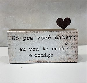MINI BLOCO DE MADEIRA SO PRA VOCE SABER 14X7