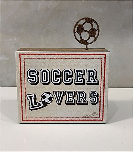 BLOCO DE MADEIRA CANELA SOCCER LOVERS 13X10
